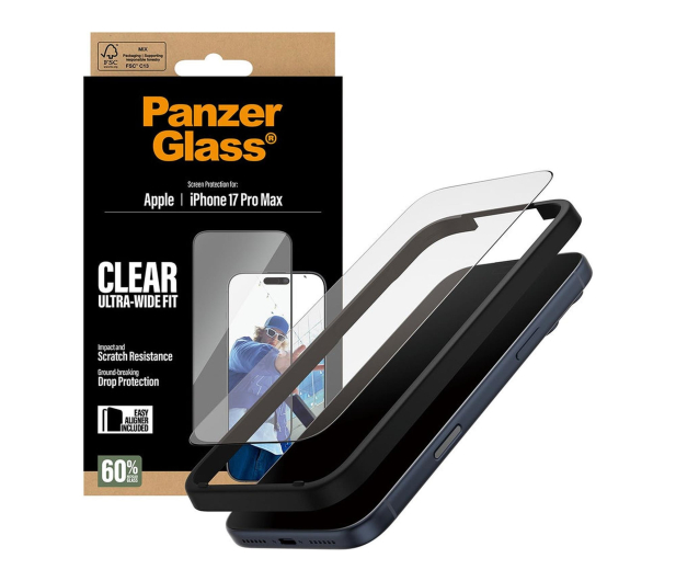 PanzerGlass Ultra-Wide Fit EasyAligner do iPhone 17 Pro Max - 1538960 - zdjęcie
